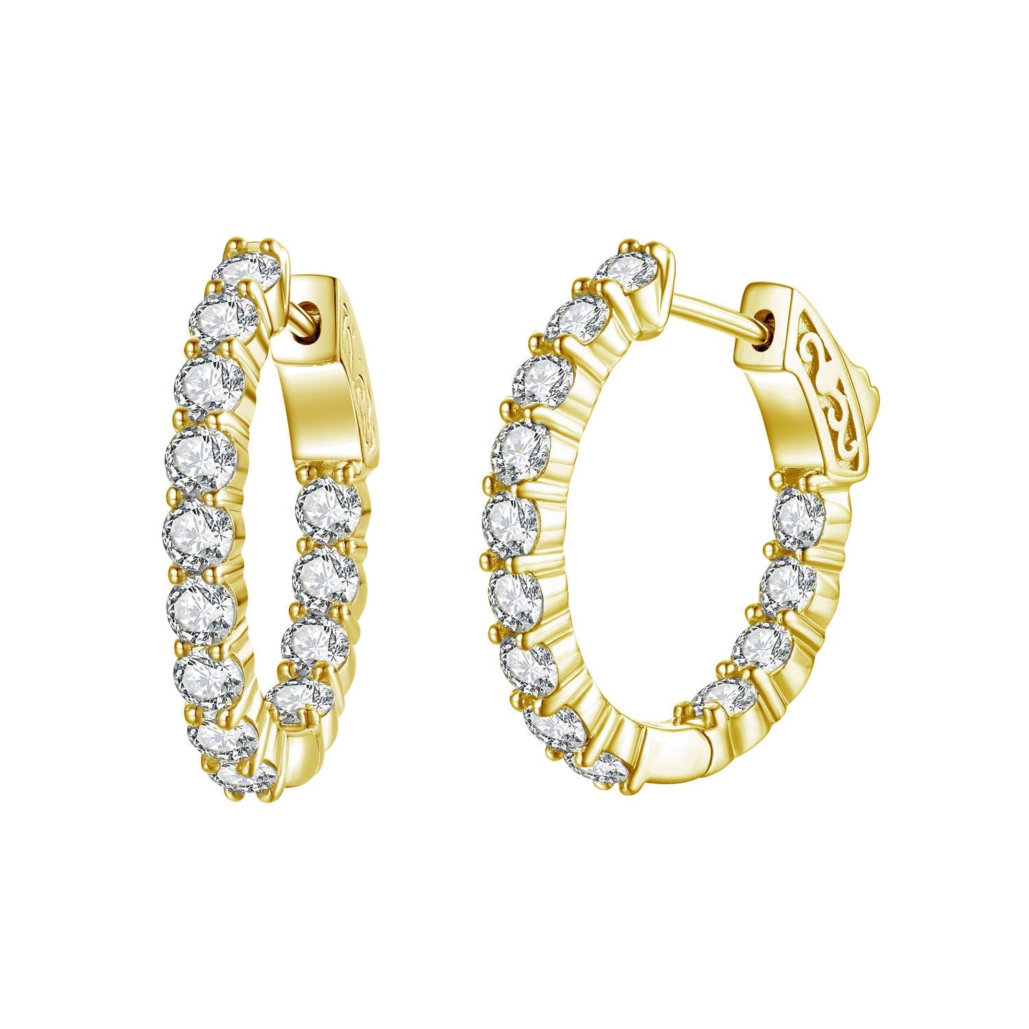 J - HS3 GOLD 20x24mm gold oval hoop ES221