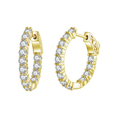 J - HS3 GOLD 20x24mm gold oval hoop ES221