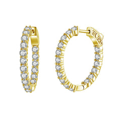 J - HS4 GOLD - 26x28mm gold oval hoops ES233